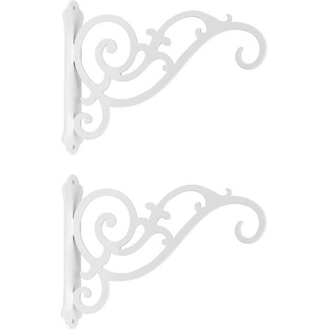 Gancho para plantas, 2 piezas, Gancho para flores, Colgador de plantas, Gancho de pared, Soporte para colgar plantas, Blanco (1/5)