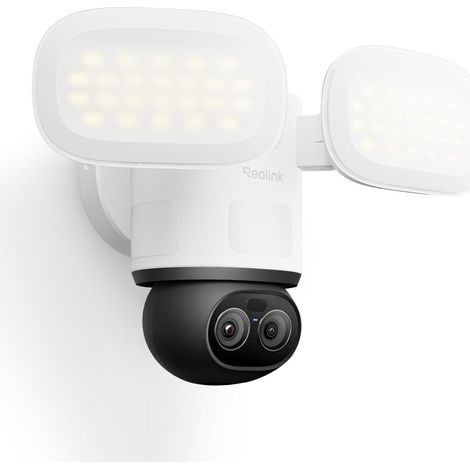 Camera Surveillance WiFi Exterieure, 4K Double Objectif, PTZ 360°, Zoom x6, Projecteur 3000 Lumens, Wi-FI 6, Détection Intelligente, Recherche Vidéo IA Locale, TrackFlex Floodlight WiFi (1/5)