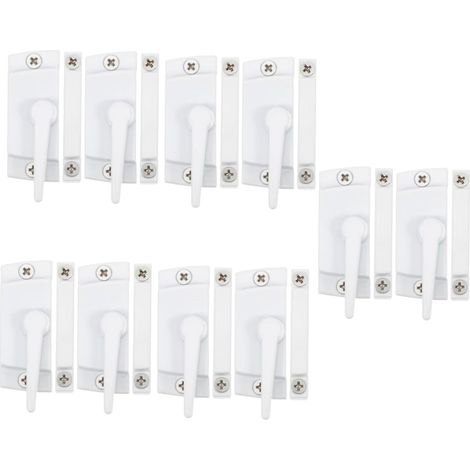 10 Ensembles Serrure de Fenêtre Coulissante Lot de Design Classique Croissant Installation Facile à Gauche pour Portes Fenêtres Adaptée Aux Styles Traditionnels (1/5)