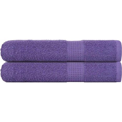 Serviettes FROGN 2 pièces Lilas 100x200 cm 360 g/m²