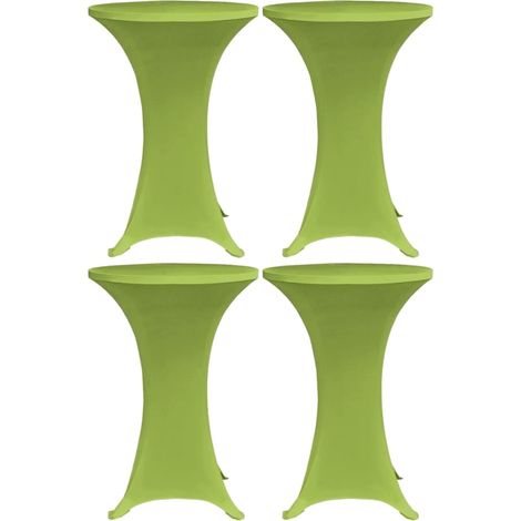 Stretch-Tischhussen 4 Stk. 80 cm Grün