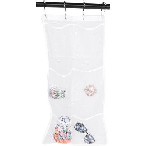 Badezimmer-Türhänger mit Netztaschen und Haken zur Aufbewahrung (1/5)