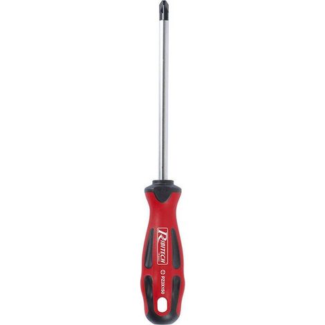 Ribimex - Tournevis Pozidriv PZ3 8x150 mm Aimanté - Manche Ergonomique Bi-Matière - Pointe Usinée Précise (1/2)