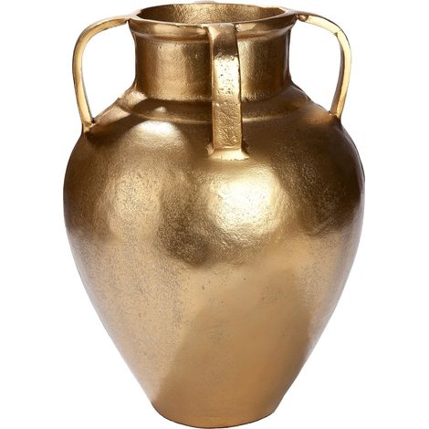 Vase Antigua en Aluminium, doré, Rond, étanche, Hauteur : 33 cm x Ø 25 cm (1/5)