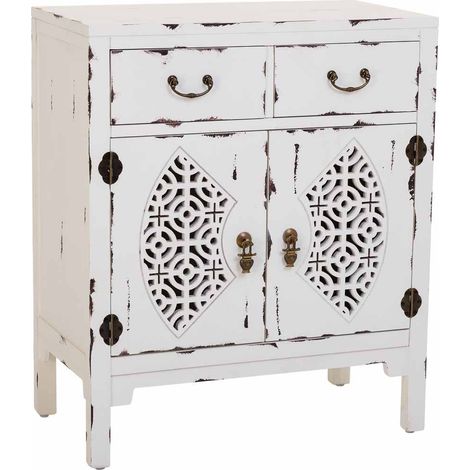 Recibidor de madera  blanco 66x36x78h cm (1/5)