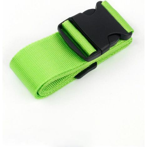 Sangle De Bagage Réglable - 5 X 200 Cm - Pour Valise Et Sac De Voyage - Vert - Lot De 4 (1/5)