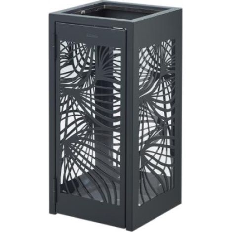 Corbeille à poser ou à fixer Bella anti-nuisible - 110l sans cendrier - anthracite mat - RAL 7016 (1/3)