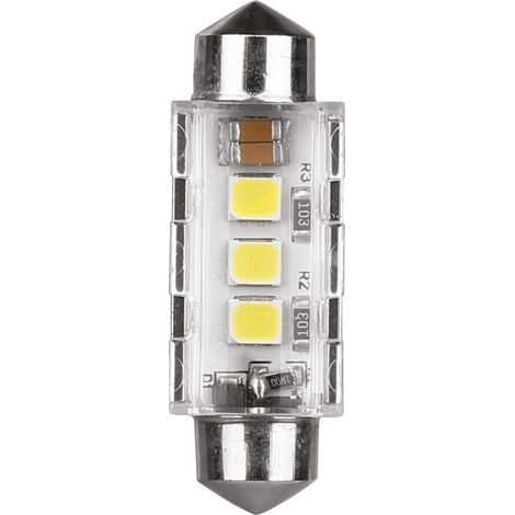 12/24V Pro-User Series - 12,5x36 mm - SV8,5-8 - 1 pz  - Scatola - Bianco - Doppia polarità - Resistenza incorporata