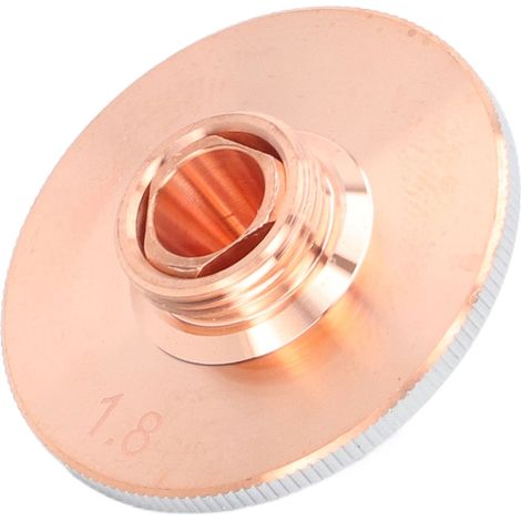 Faseroptische Laserschneiddüse, verchromter Kupferschneidkopf, Doppelöffnung 1,8 mm / 0,07 Zoll für Schneidemaschine (1/5)