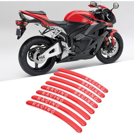 Autocollants réfléchissants 3D en époxy pour jantes de motos, adaptés aux motos de course Honda, Suzuki et Kawasaki. (1/5)
