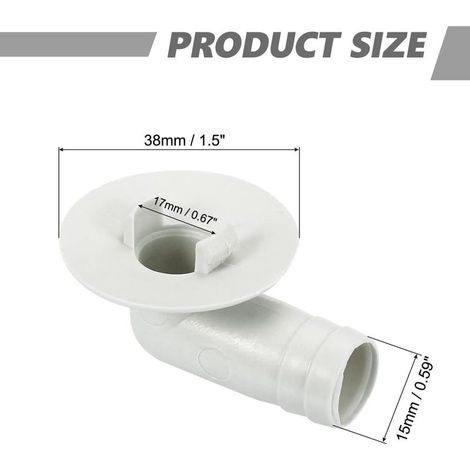 2 Pièces Universel D'échappement De Climatiseur D Unité Extérieure Bec Connecteur, Fenêtre Adaptateur De Vidange D'eau De Condensation Raccord Coudé De Climatiseur De (1/5)