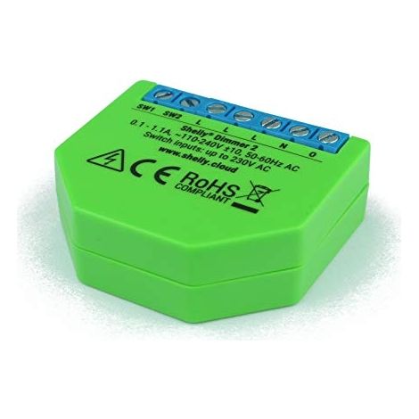 Variateur de lumière Wi-Fi 110-240V – Compatible halogènes et LED – Application pour contrôle à distance – Installation facile – Shelly (1/10)