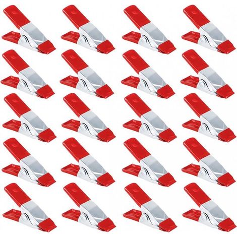 Abrazaderas para velas - Mini abrazaderas para velas - 20 piezas - Abrazaderas de resorte - Metal - Mini abrazaderas de pegamento - Clips para velas - Para carpintería, fotografía (1/5)