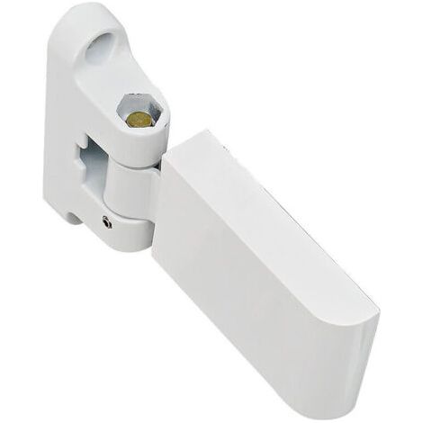 Blanc Charnière de porte drapeau , charnière de porte robuste en PVC, charnière pour porte et fenêtre en acier et plastique (Clé i (1/4)