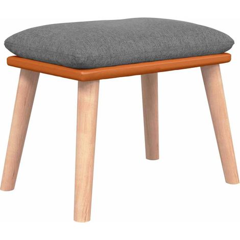 Fußhocker Hellgrau 45x29,5x35 cm Stoff und Kunstleder vidaXL (1/5)