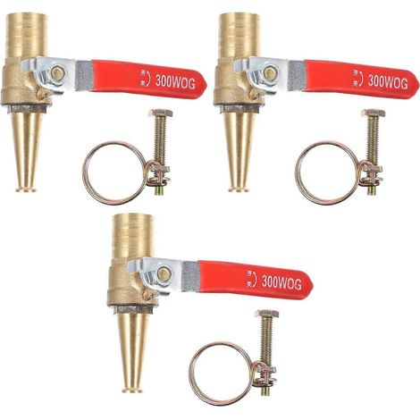 Robinet d'extérieur sur pied, durable, couleur dorée, avec vanne d'arrêt compacte (lot de 3). (1/5)