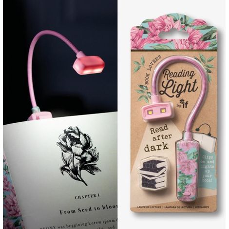 Leselampe für Bücherliebhaber mit Blumen