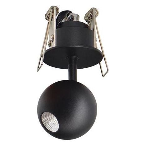 Spot LED Orientable D45 4,5W Noir Sablé ZAMBELIS - Blanc chaud - 3000K (1/2)