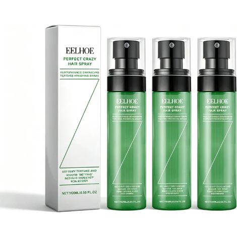 Lot de 3 flacons de laque volumisante EELHOE, un spray coiffant rafraîchissant sans rinçage pour les cheveux paresseux, un spray fixant non collant de haute qualité qui crée des coiffures volumineuses (1/5)