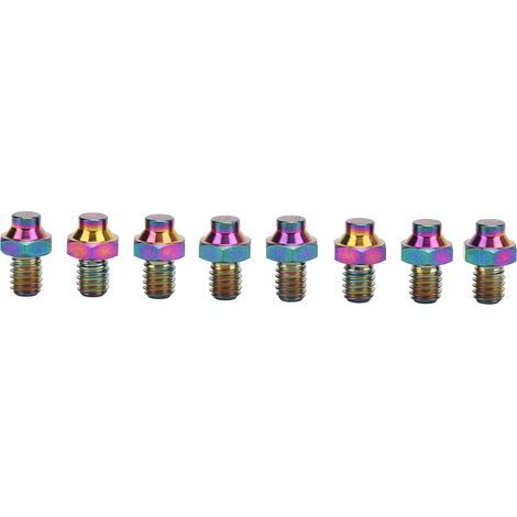 8 Vis de Pédale Vélo en Titane M4x5mm - Lot Coloré Anti-Dérapant pour Fixation Sécurisée (1/5)
