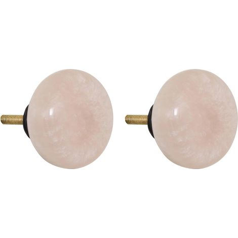 Lot de 2 Boutons de Meuble "Pola" 4cm Crème