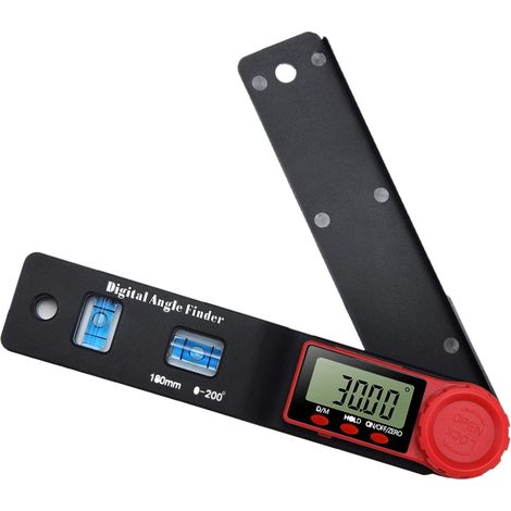 Strumento di misurazione dell'angolo 2 in 1, misuratore di angoli digitale, righello multifunzionale con scala a 360 gradi, strumenti per falegnameria, edilizia e fai da te... (C) (1/5)