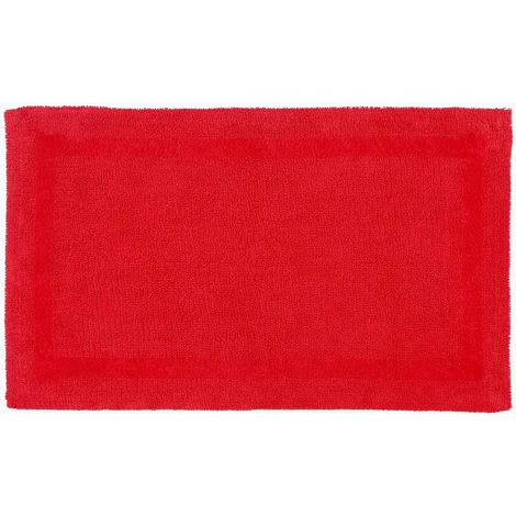 HOMESCAPES XXL-Badematte rot 70x120 cm aus 100% Baumwolle