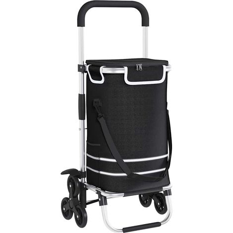 Trolley de shopping Noir 47 x 39 x 100.5 cm Tissu Oxford CFW693915 (1/4)