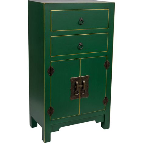Recibidor de madera de 2 cajones y 2 puertas 45x26x81