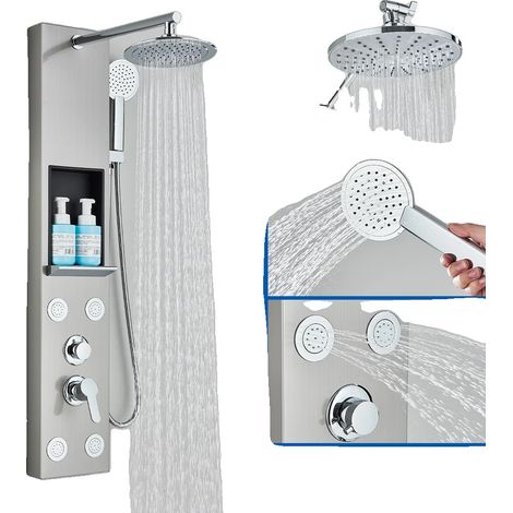 Panneau de Douche, Contrôle à Simple Poignée, Jets de Massage (1/2)