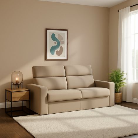 Divano Letto 2 Posti Ecate, Sfoderabile, Contenitore Made in Italy, di Apertura a Ribalta, 200x95 cm Grigio Tortora (1/5)