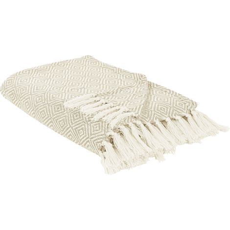 Tagesdecke TOUTLI Baumwolle 220 x 240 cm Hellbeige
