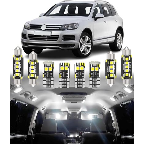 17pcs Car Interior LED Light Kit Replacement for Volkswagen VW Touareg 7L 7LA 7L6 7L7 2002-2010 Interior Lighting White 6000K (1/5)