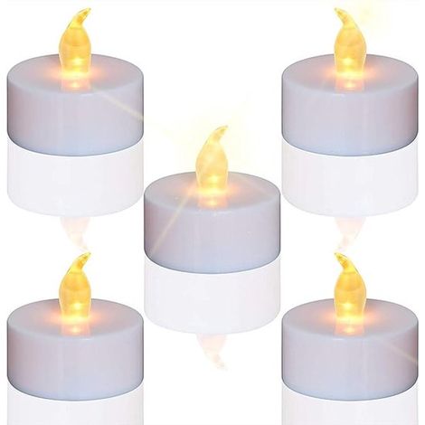 Candele a LED - lumini, coni LED lampeggianti senza fiamma, confezione da 24 coni finti realistici alimentati a batteria [Classe energetica E] (1/2)