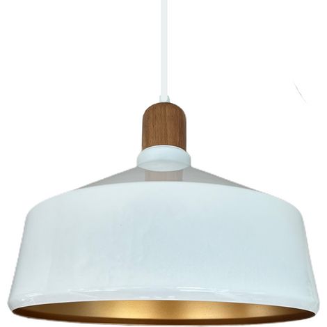 Grande Tête de Lit en Bois Blanc, Lustre Simple Pour Salon, Cuisine, Salon, Hôtel, Café, Magasin (1/5)