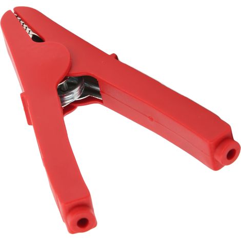 Pince crocodile isolée J.60053, multi-usage, 125 mm, tout cuivre, isolation de sécurité, fil de test d'alimentation, rouge (1/5)