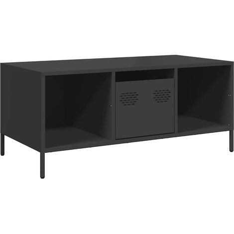 Maison Exclusive - Tavolino Nero 101,5x50x43,5 cm in Acciaio Laminato a Freddo