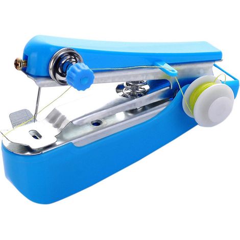 Machine à coudre portable et pratique, mini machine à coudre bleue pour la maison et les voyages