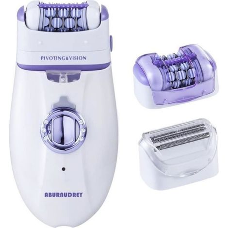 Epilateur Électrique - 2 Têtes 2 En 1 - 2 Vitesses Réglables - Batterie Rechargeable 40 Min - Violet (1/5)