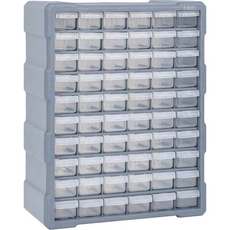 vidaXL Organisateur multi-tiroirs avec 60 tiroirs 38x16x47,5 cm (1/5)