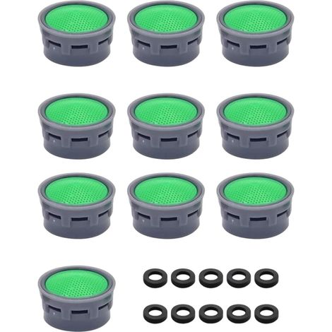 CCYKXA10 pièces filtre de robinet avec étanchéité de 10 pièces, aérateur de robinet, insert de filtre à eau du robinet, pièces d'accessoires de remplacement (1/5)