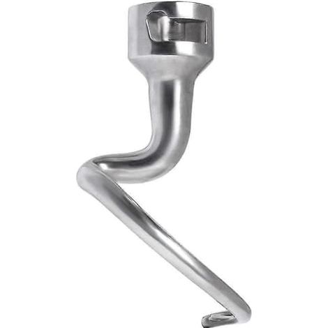 Crochet à pâte spiralé pour robot pâtissier KitchenAid à tête inclinable de 4,5 à 5 litres, accessoire de rechange argenté. (1/3)