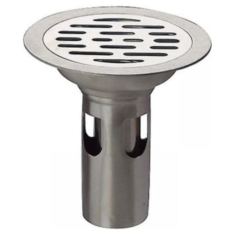 Bodenablauf aus Edelstahl 304, 10 cm Siphon, Duschablaufabdeckung (rund) (1/3)