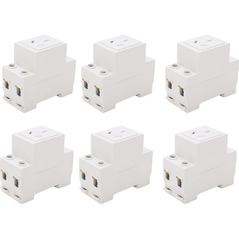 Rail de guidage modulaire pour 6 prises de courant 3 trous 250 V, prise industrielle pour appareils électriques AC30-103 10 A (1/5)