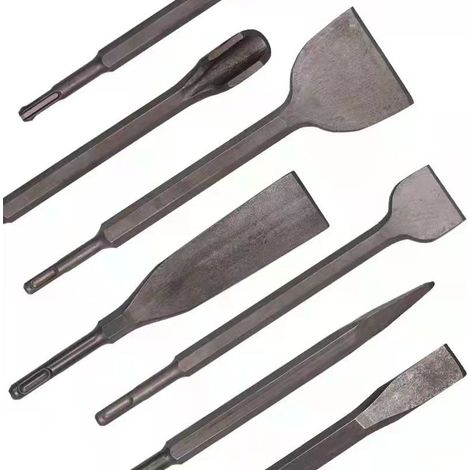 burin à tige ronde, foret à percussion, outil de perçage pour sols/murs en béton, marteau électrique, burin à bout plat, outil pour enlever le cuivre (1/5)