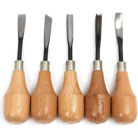 Hand Working Tools Set Chisels Spoons Bowls DIY for Wood Engraving Lathe (1/5)