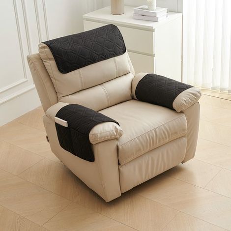 Housse d'accoudoir 3 pièces pour canapé, housse d'accoudoir pour méridienne, housse d'appui-tête, housse antidérapante pour fauteuil, housse de meuble pour canapé (méridienne 1 place) (1/5)