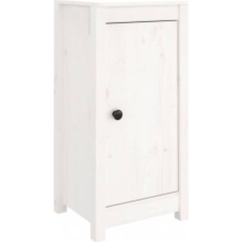 2 Stk. Sideboard/Anrichte/Buffet Weiß 39x35x80 cm Massivholz Kiefer LXWW824594 (1/5)