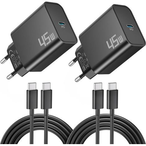 45W Chargeur Rapide USB C avec 2M Cable pour Samsung Galaxy S26 Ultra S25 (1/5)
