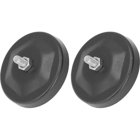 2 supports de fixation magnétiques, résistants aux rayures, antidérapants, noirs, universels pour barres lumineuses LED de travail (1/5)